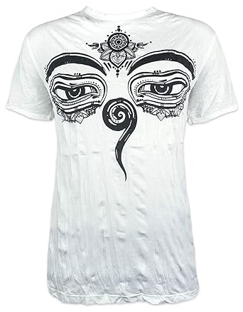 Sure Clothing Camiseta Hombre Los Ojos del Buda Yoga: Amazon ...