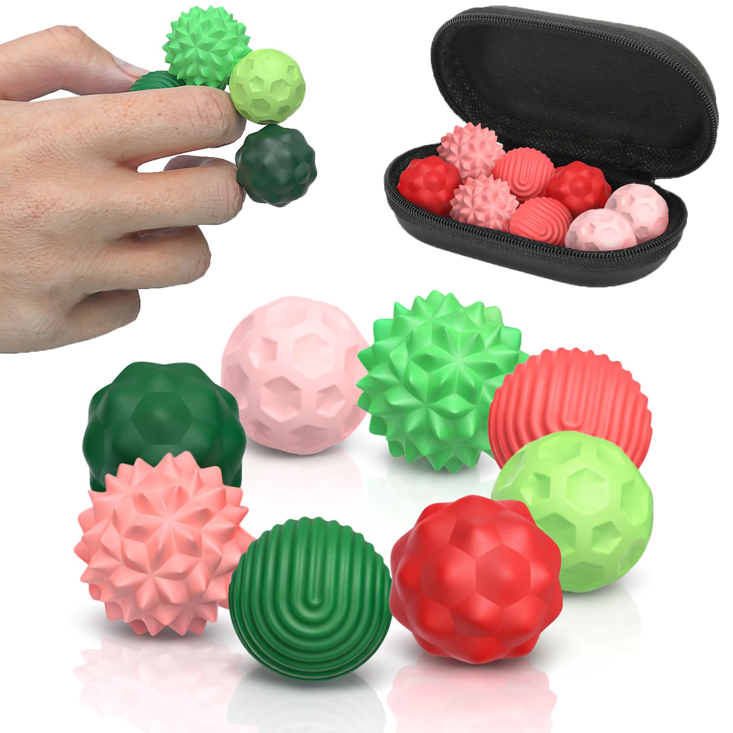 Magnetic Balls Fidget Toys for Adults&Teens, 8Pcs Silicone Sensory Stress Relief Toys with Autism, ADHD, Anxiety, Quiet Executive Desk Fidget Balls,Stocking Fillers for Teenage Girls Women Gifts