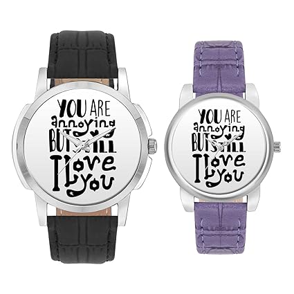 Gifts for Couple, Multicolor Dial Wrist Watch for Men and Women