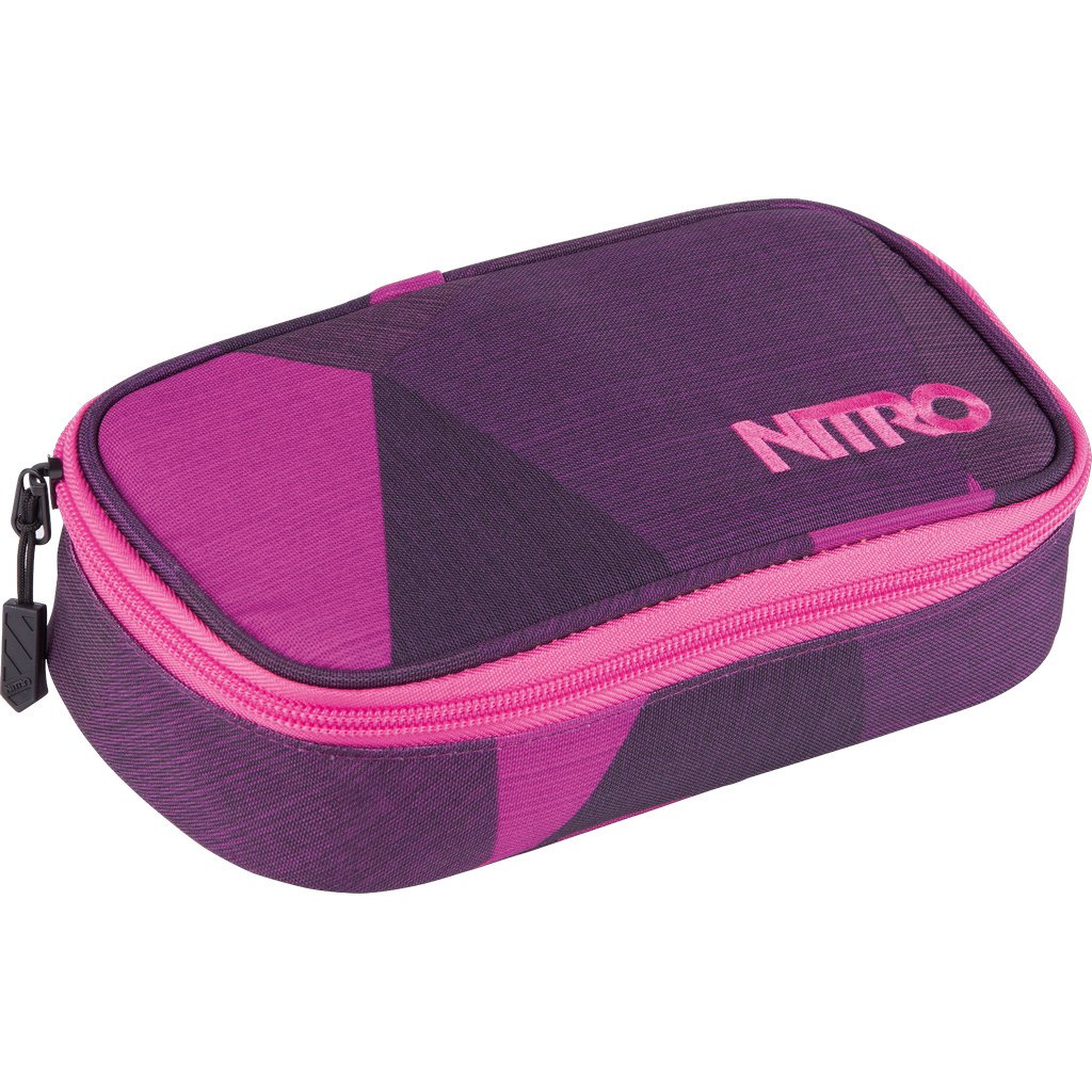Nitro Pencil Case XL with Geo Trieick and Timetable Pencil Case, Pencil Case, Pencil Case, Pencil Case, Fragments Purple (Purple) - 1151878043_1951_21 x 10 x 7 cm, 1.36 Liter