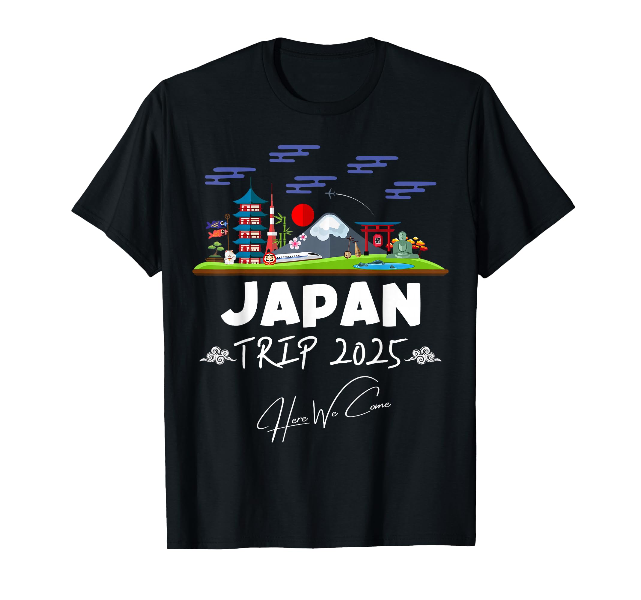 Photo 1 of Japan Trip 2025 Here We Come Matching Team Travel Vacation T-Shirt (SIZE UNKNOWN)
