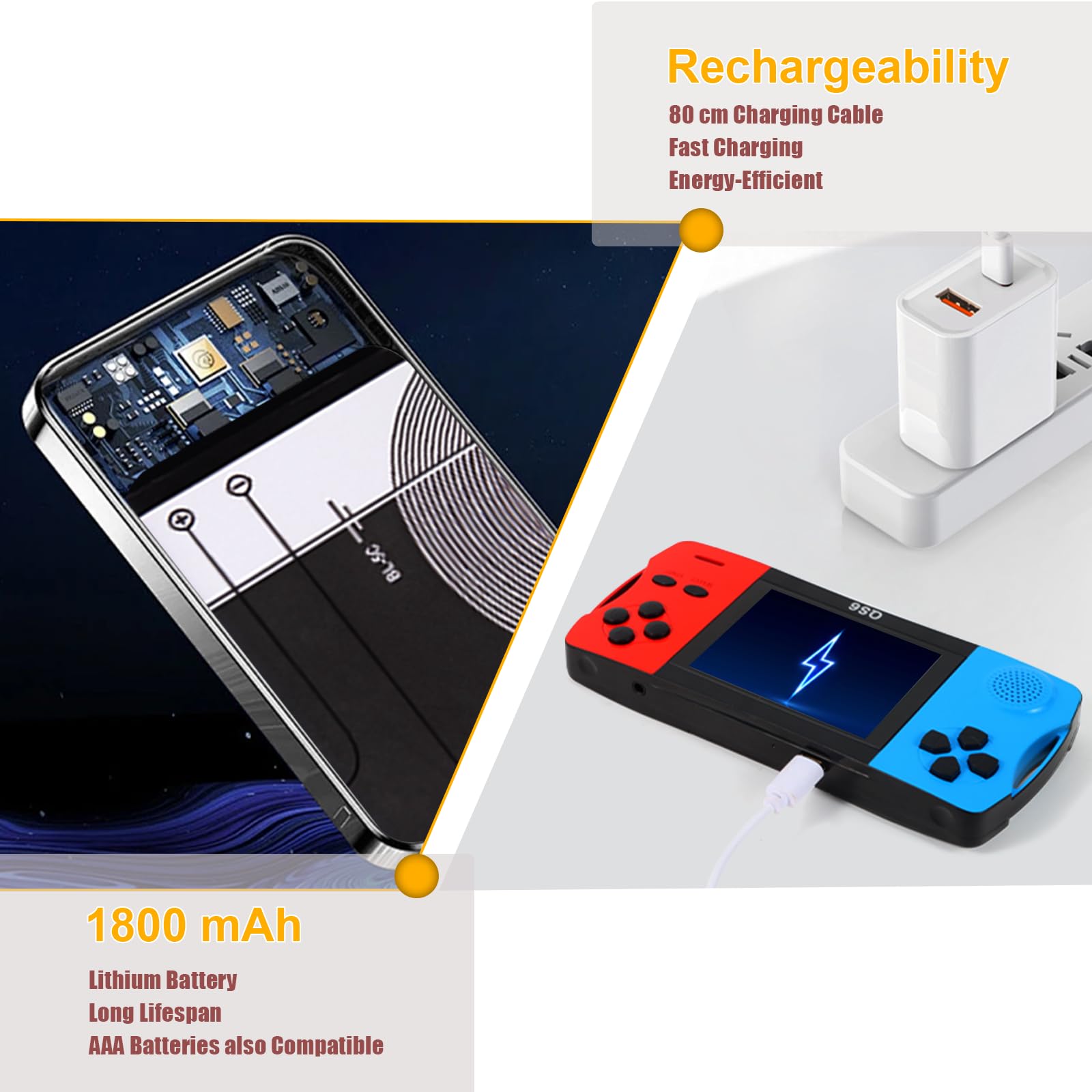 Handheld Games for Kids with Built-in 100+ Classic Retro Games, 3.2