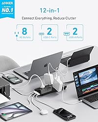 Anker Flat Plug Power Strip, 12-in-1 USB-C Power