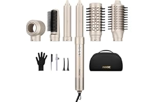 7MAGIC Hair Dryer Brush & 6 in 1 Hair Styler, 110 Volts, 1200 Watts, Ionic Technology, Fast Drying, Multi Styler for Straight
