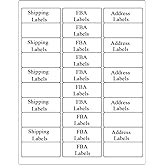 SJPACK 30-up Address Labels 1" x 2-5/8" Mailing Labels,15000 Lables, White Label Sticker Papers for Laser Inkjet Printers, (500 Sheets)