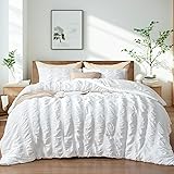 PHF Soft Seersucker Comforter Set Queen Size, 3