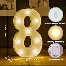 IFDGCTK Light Up Numbers, Led Letters Lights 10