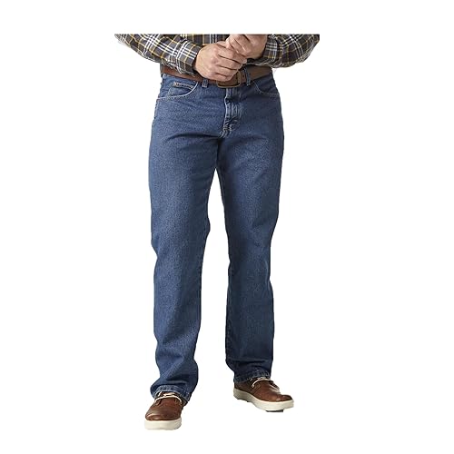 Wrangler mens Relaxed Fit Jeans, Antique Indigo, 38W x 34L US
