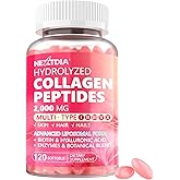 Hydrolyzed Collagen Peptides Pills for Women 2000mg Liposomal Form Type I, II, III, V, X for Optimal Absorption, Multi Collagen Softgels, Collagen Supplements with Hair, Skin & Nails Vitamins 120 Cts