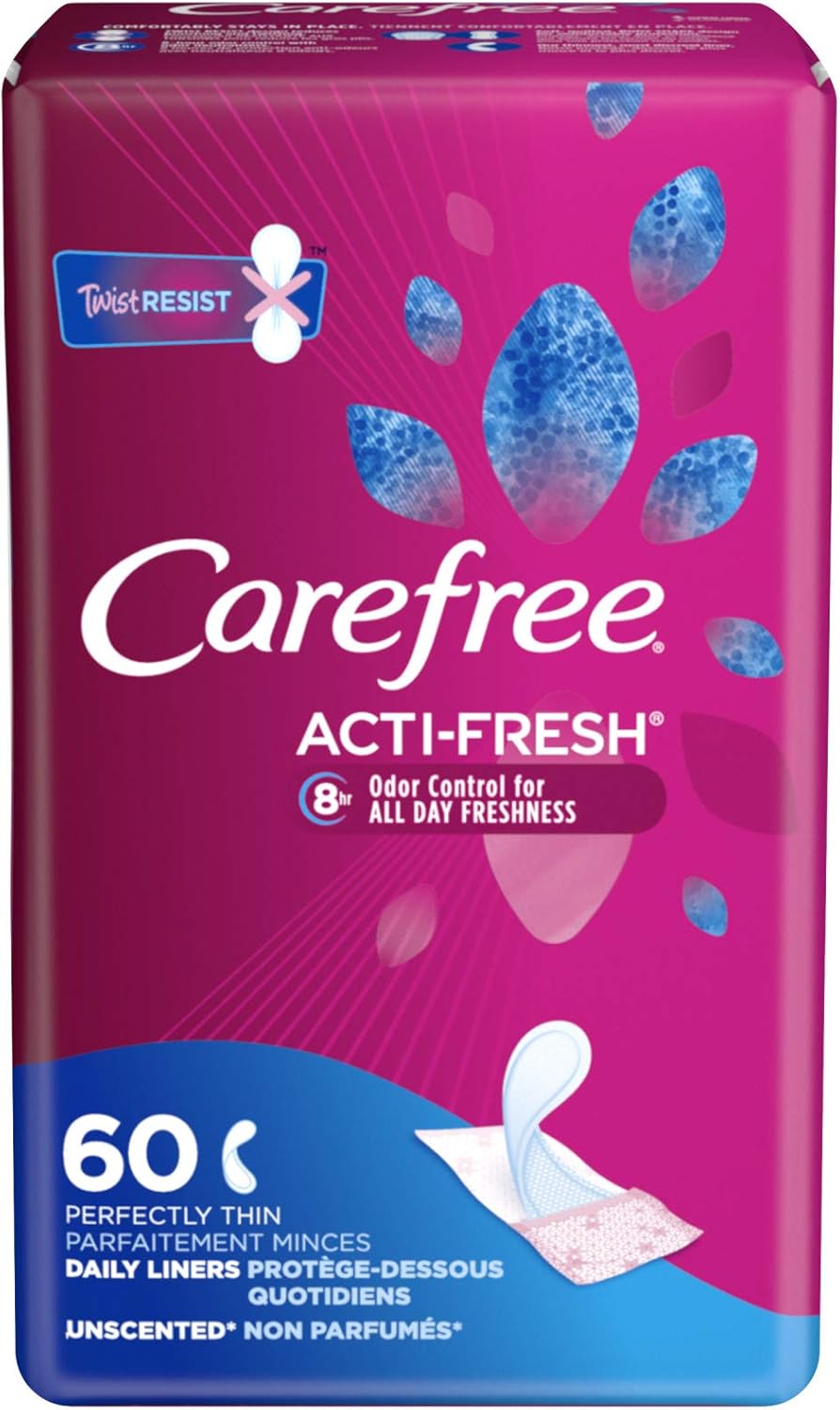 Carefree Body Shape Thin Unscented, 60 Count (Pack of 2): Health & Personal Care