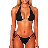 OZICERD Halter Triangle Bikini Sets for Women Sexy String Bikini Tops Bottoms 2 Piece Swimsuit Bathing Suit