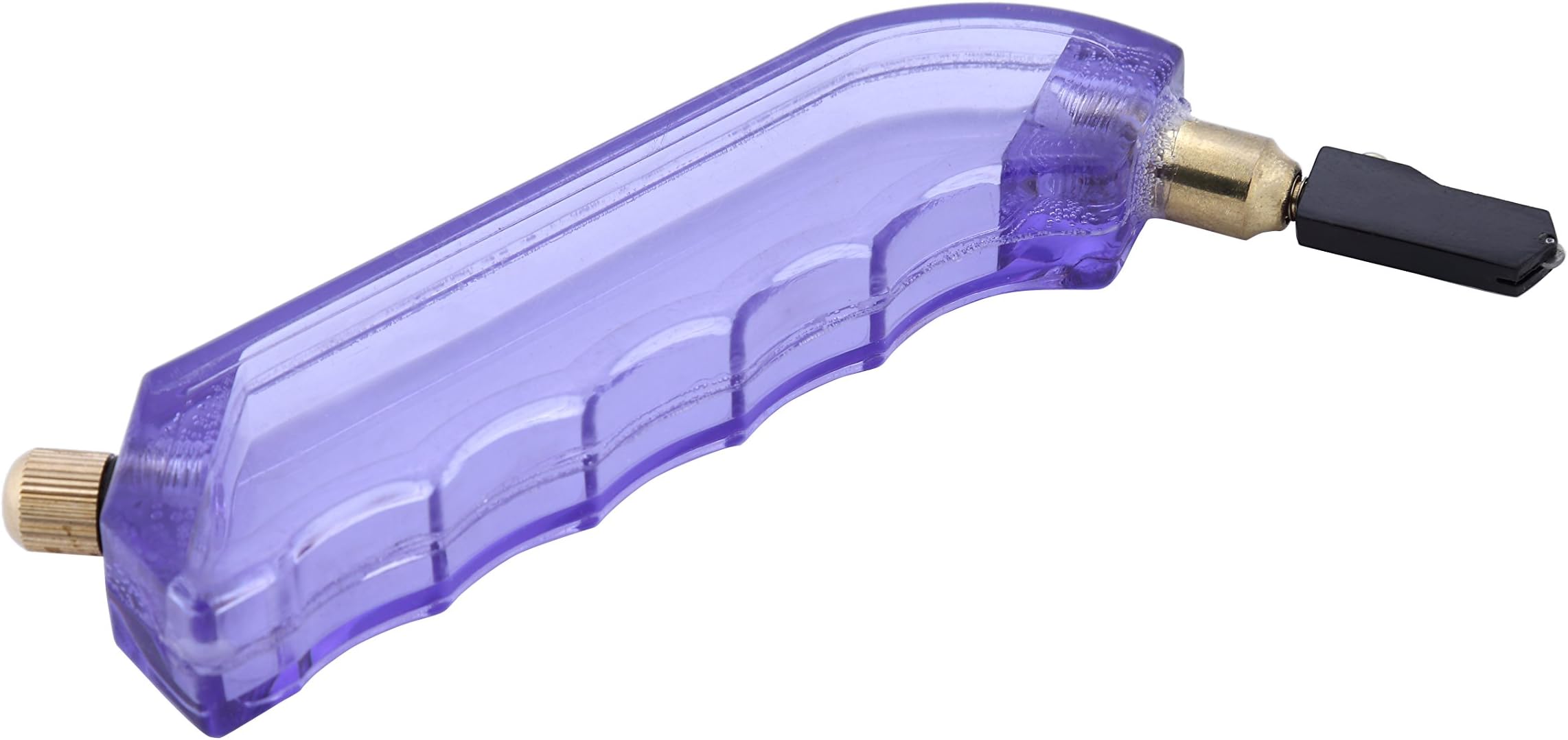 Pistol Grip Oil Feed Glass Cutter | Heavy Duty Design Cuts Windows, Mirrors, Bottles | Great for Stained Glass - Professional (Purple)