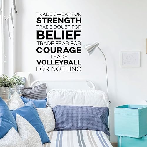 Amazon Com Volleyball Wall Decal Trade For Nothing Vinyl Art