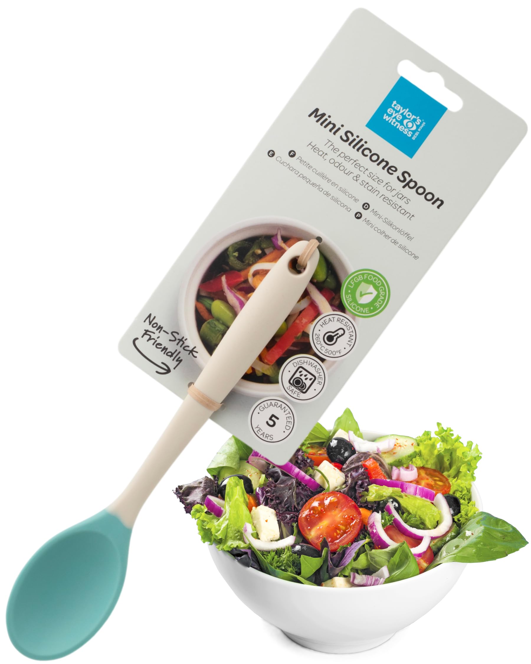 Taylors Eye Witness Mini Silicone Buttermilk & Turquoise Stirring Spoon