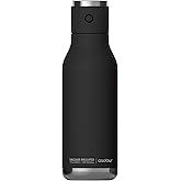 asobu Wireless Speaker Double Wall Insulated Stainless Steel Water Bottle 17 Ounce (Black)