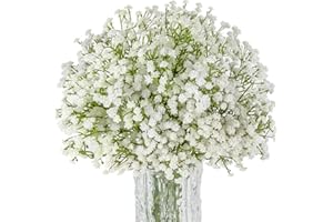 Sukh 10PCS Baby Breath Artificial Flowers Fake Babys Breath Gypsophila Flowers Bulk Realistic Artificial Flowers Bouquet Flores Artificiales para Decoracion for Wedding Party Home Decoration