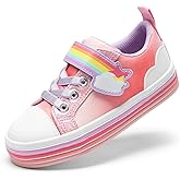 DREAM PAIRS Toddler Girls Shoes Rainbow Sneakers Casual School Walking Hook and Loop Footwear for Toddler/Little Kids
