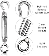CHRORINE 24 Pcs M5 Stainless Steel Wire Rope Kit Turnbuckle Thimble Grommets view 4