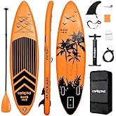SUP Inflatable Stand Up Paddle Board 10'6" Ultra-Light Thick Paddleboard for All Skill Levels ISUP Paddle Board with Accessories, 10/6 Inflatable Paddle Boards for Adults & Youth