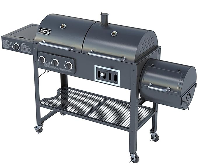 Smoke Hollow 1800CGS Gas/Charcoal/Smoker Grill with Side Burner Amazon