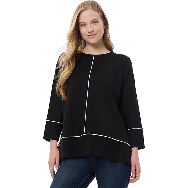 Jones New York Women's 3/4 Dolman Sleeve Knit Tunic Top