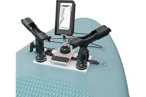NORTHERN LITES SUP Angler Elite Universal Removable Paddle Board Fishing Accessories Mount with Swappable Paddle Board Fishing Rod Holders, Phone Mounts, Cup Holders, and More