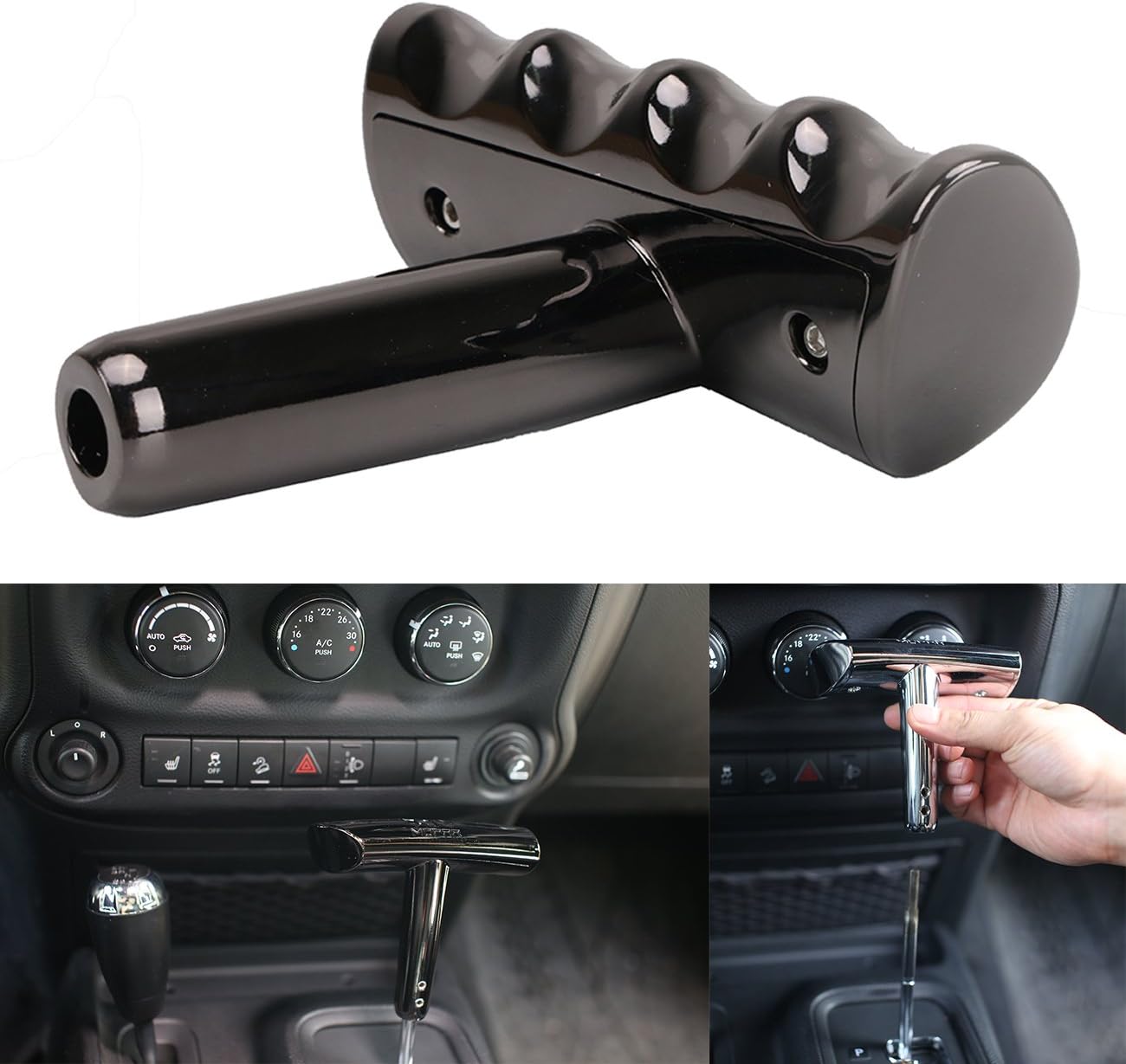 Amazon.com: E-Most Black Zinc alloy T-Handle Gear Shift Knob Shifter