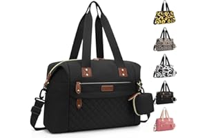 Pritent Diaper Bag Tote - Diaper Baby Bags with Pacifier Case, Shoulder Straps, Stroller Clips, Waterproof Large Mommy Maternity Travel Baby Bag for Mom and Dad, Medium, Black