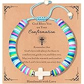 TOLOWOBK Christian Cross Bracelet for Girls, Women Cute Valentine's Day Gifts for Her, Kids Baptism Communion Easter Gifts, Unique Gifts for Daughter Granddaughter Niece Sister in Christ Birthday