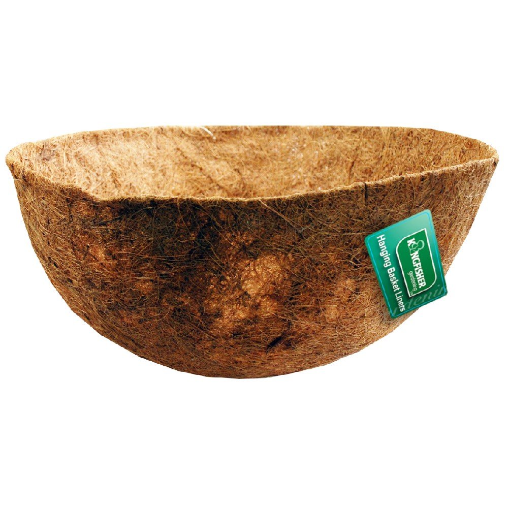 Kingfisher HBLC16 16-Inch Shaped Coco Hanging Basket Liner - Brown