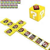 Game Card Holder for Nintendo Switch – 13-Slot Cartridge Case, 3D Printed Retro Question Mark Style, Fits All 1st & 2nd Gen Game Cards, Yellow Organizer Box for Switch, Cool Gamer Gift & Desk Decor