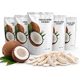 Wise Harvest Freeze Dried Coconut, Five 1 oz bags | Healthy tropical fruit snack with 100% real fruit, no added sugar, Non-GMO, healthy fats &amp; natural fiber.