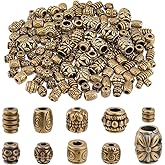 AHANDMAKER 150Pcs Antique Bronze Alloy Spacer Beads, 10 Styles, Tibetan-Style, Small Loose Beads for DIY Jewelry Crafts