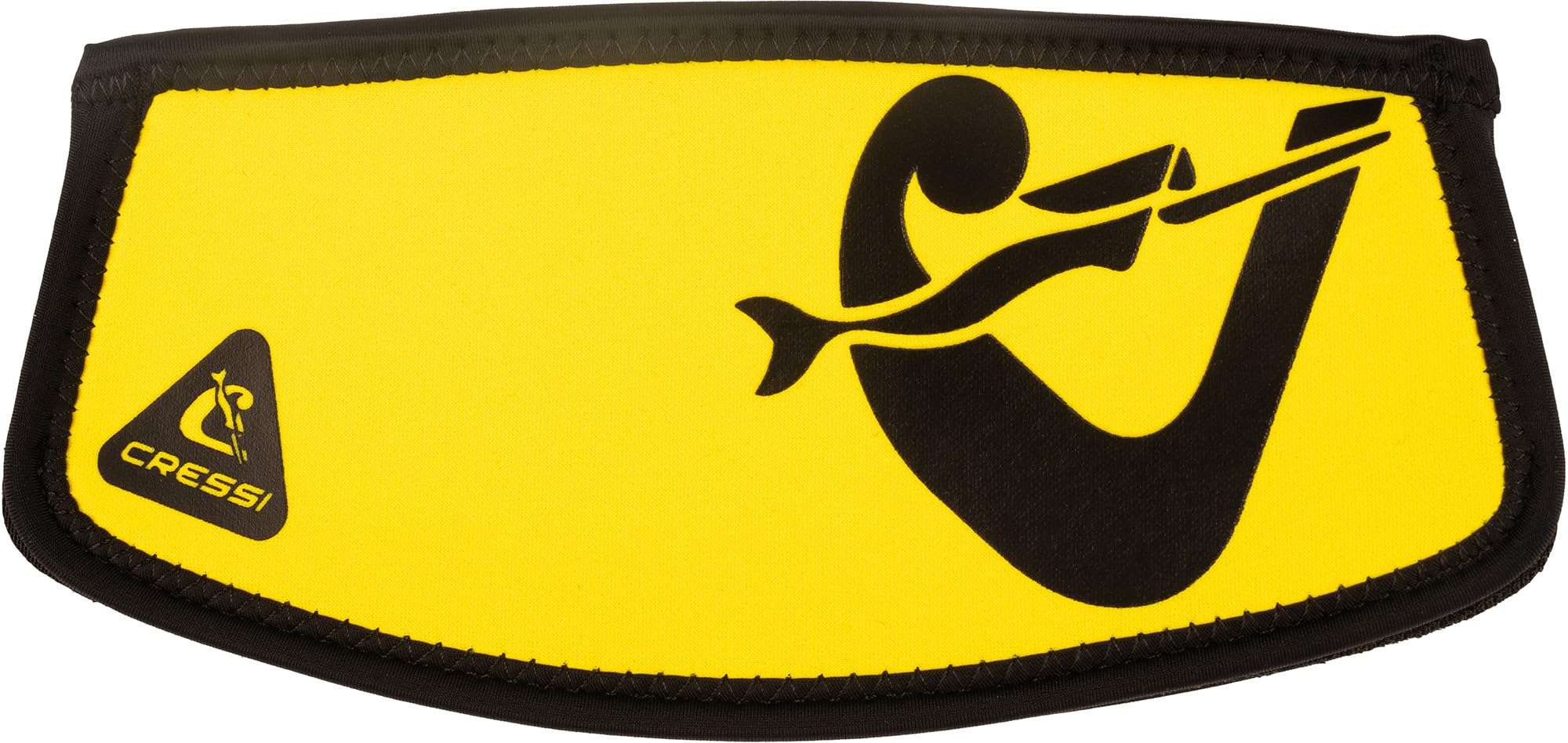 CRESSI Simply Neo Mask Strap Cover Yellow/Black - Neoprene Mask Cover for Diving and Snorkelling Masks, Yellow/Black, One Size, Unisex