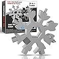 Gifts for Men, FODARSAI 18-in-1 Snowflake Multitool, Stocking Stuffers for Men, Cool Camping Tool Gadgets for Men, Unique Gifts for Dad, Husband, Boyfriend (Silver)