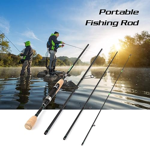 HUIOP Fishing Rod,4 Pieces Travel Rod, Portable Travel Spinning
