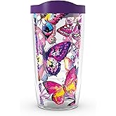 Tervis Butterfly Passion Made in USA Double Walled Insulated Tumbler Travel Cup Keeps Drinks Cold & Hot, 16oz, Classic