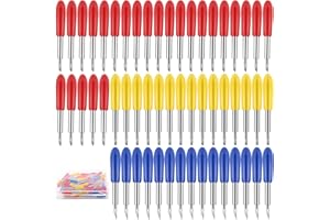 PRASACCO 60 Replacement Cutting Blades for Cricut Explore Air 2/Air 3/Maker - 15 Fine Point, 30 Standard, 15 Deep Point