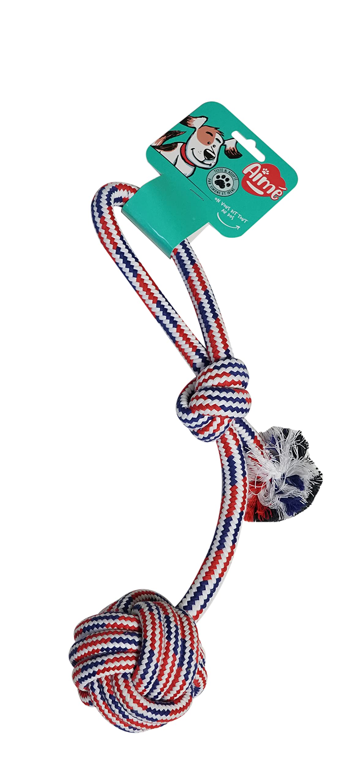 Aime Frenchy Tug Rope Toy for Dogs 37 cm