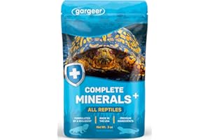 Gargeer 'Complete Minerals Plus' Supplement for All Reptiles | Supports Strong Bones, Shell, Skin, Muscle Function, Metabolism & Clay Minerals Boost | Lizards, Turtles & Tortoises | 3oz | Made in USA