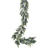 Gomat 6Ft Pine Christmas Garland, Artificial Greenery Garland Realistic Cedar Cypress Garland for Holiday Mantel Fireplace Table Centerpiece Home Decoration