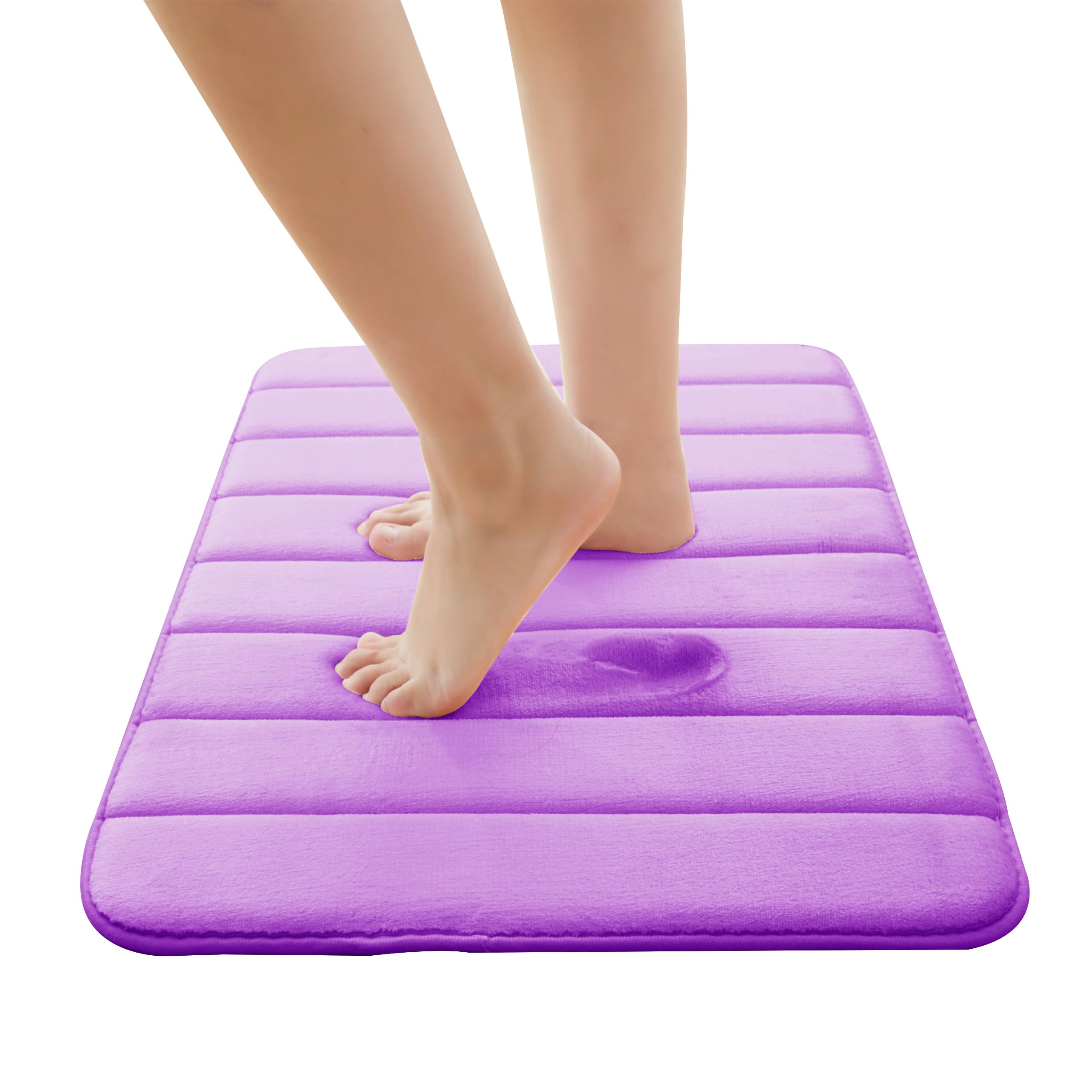 Imperial Rooms Lilac Memory Foam Bath Mat (40x60 cm) – Bathroom Mats Non Slip Machine Washable Mat Super Absorbent Bath Mats for Bathroom
