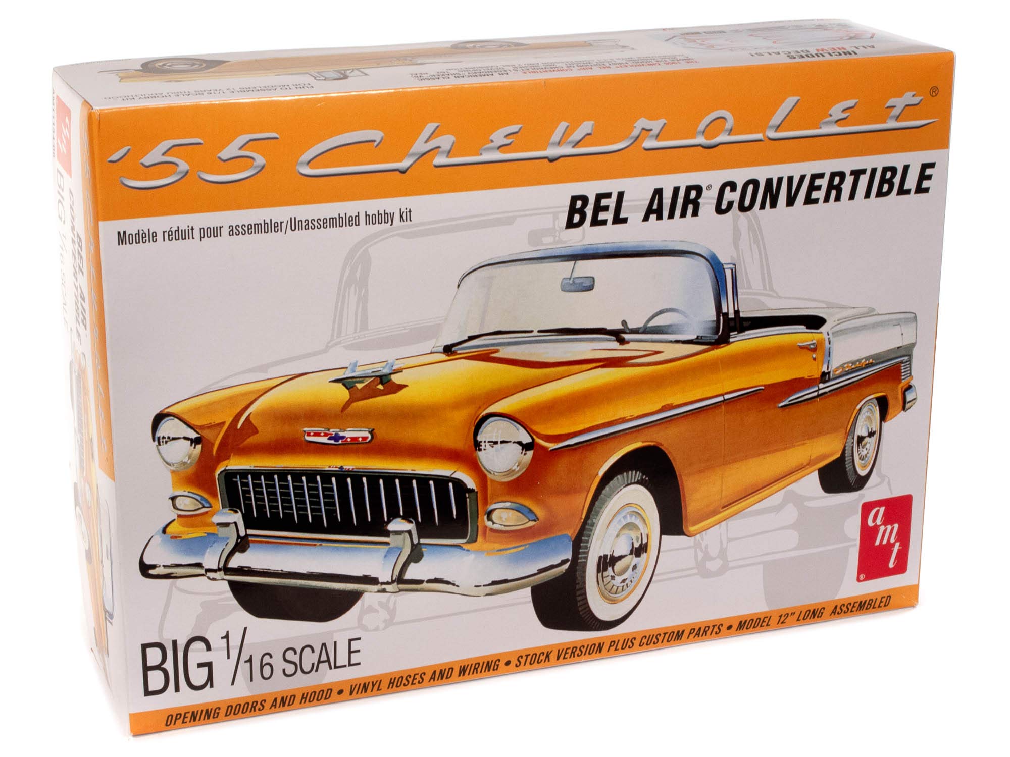 AMT AMT1134/06 1/16 1955 Chevy Bel Air Convertible Model Kit, Various — image 1