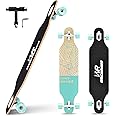 Windrunner 41inch Freeride Longboard Skateboard,8-Ply Natural Maple Drop Through Freestyle Complete Skateboard Cruiser Pintail for Cruising,Carving,Free-Style and Downhill with T-Tool
