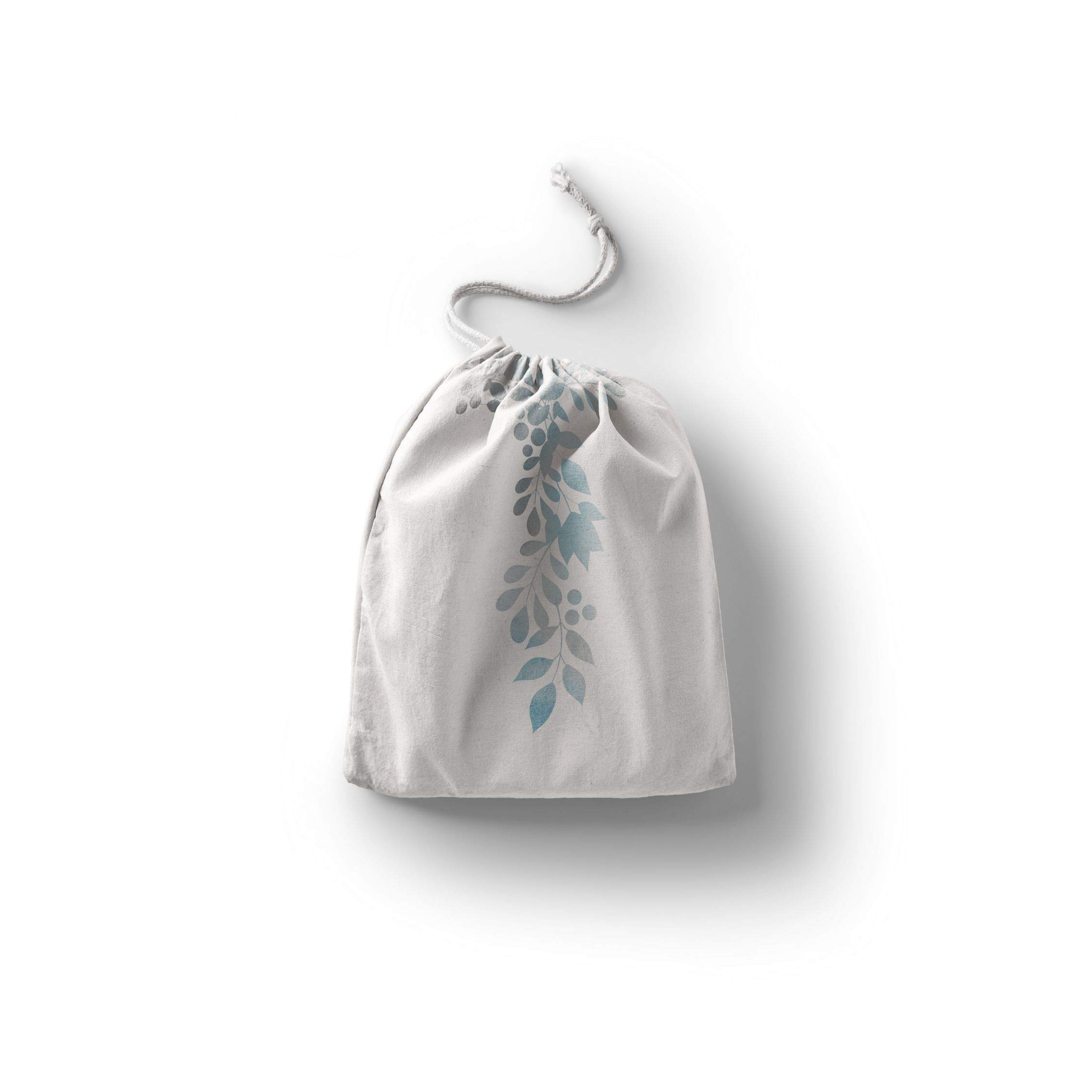 Bonamaison Printed Cotton Produce Bag with Drawstring, Reusable Grocery Bag, Biodegradable Eco-Friendly Bags, Travel Pouch, Sachet Bags, Shopping Bag, Eco Friendly, Foldable, Size: 30x40 Cm