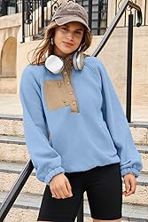Dokotoo Jackets for Women Fuzzy Fleece Color Block