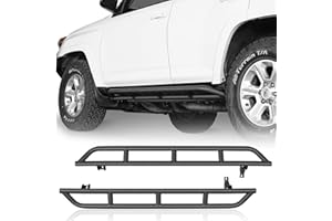 Hooke Road 4Runner Rock Sliders Tube Side Door Armor Rocker Gurads Step Rail for 2010-2024 Toyota 4Runner 5th Gen (Exclude Limited, TRD Sport, Nightshade & 10-13 SR5)