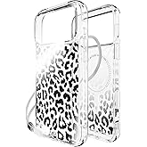 BodyGuardz Accent Compatible with iPhone 17 Pro Max Case - Crystal Clear Shockproof Cover with 18FT Drop Tested - Compatible with MagSafe - Wireless Charging - Raised Bezel (Chrome Leopard)