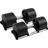 Squatz Adjustable Dumbbell Set 70-140LB Adjustable Dumbbells For Home Gym, Anti-Slip Handle With Heavy‑Duty Plates, Exercise Fitness Dumbbells For Home Gym Strength &amp; Weight Training