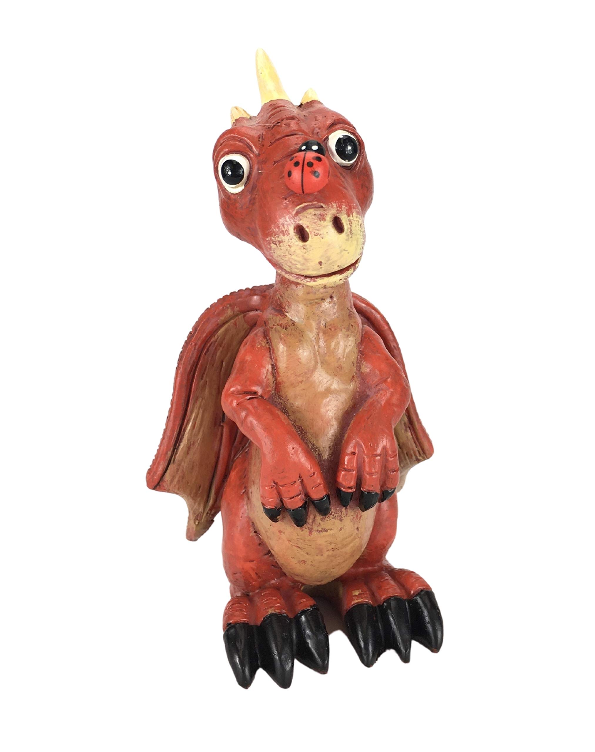 GlitZGlam Draco The Red Miniature Dragon of Azar - a Fairy Garden Miniature